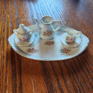 Miniature Peony Tea Set